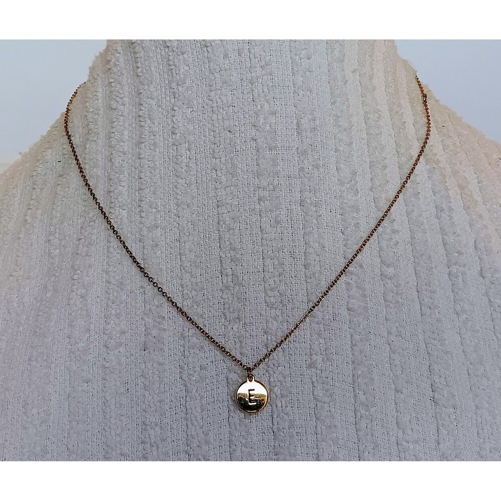 Marina De Buchi Lumiela “E” Initial Necklace Gold-tone 15-20” Adjustable